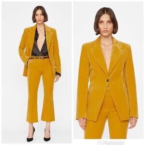 NWT-FRAME Le Crop Mini Boot Velvet Trousers In Ochre Size:00 (XXS) Rety:$268‎